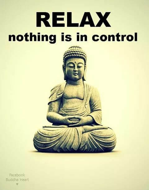 Sun Med Community Wellness Anxiety from Xanax to Zenx - Buddha Image with Relax Nothing is in Control Text